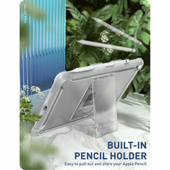 Apple iPad Transparent Clear Back Shell Cover Kick Stand Case