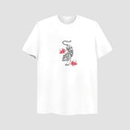Tiger Embroidered White Oversize T Shirt