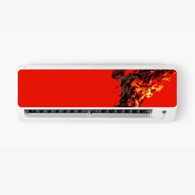 Red Anime AC Sticker - Split AC Decal | Air Conditioner Skin Sticker Main image