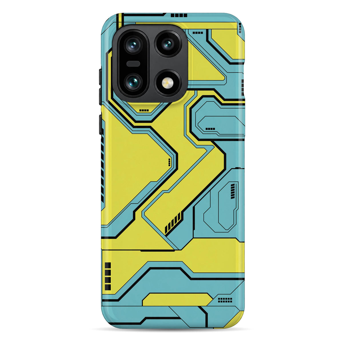 Techy Cyber Yellow | WrapCart Armor Double Layer Shockproof Glossy Phone Case Main image