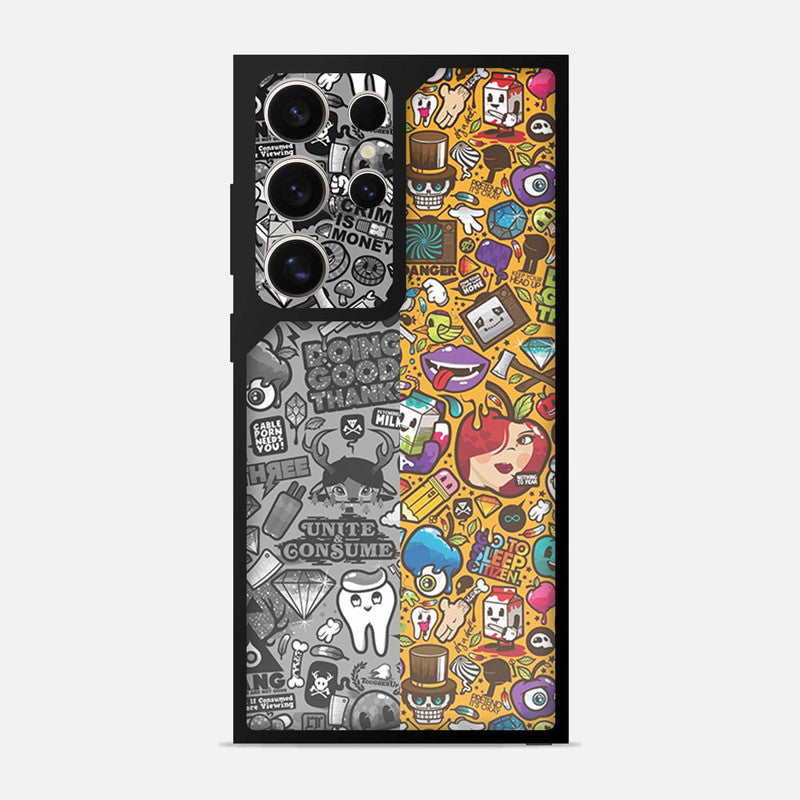 Yellow Multi Abstract Bumper Mobile Cover - WrapCart Main image