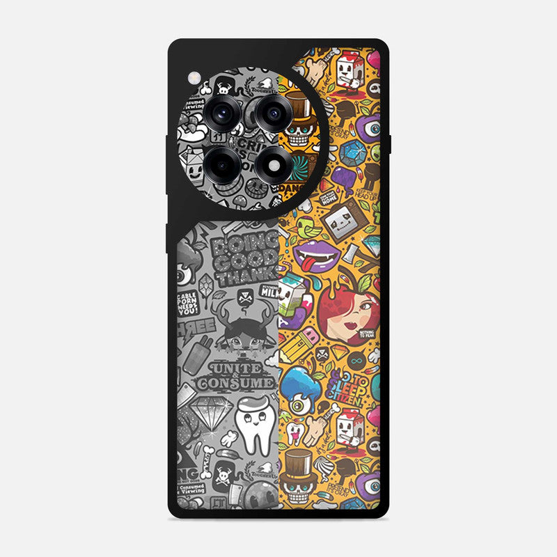 Yellow Multi Abstract Bumper Mobile Cover Secondary image