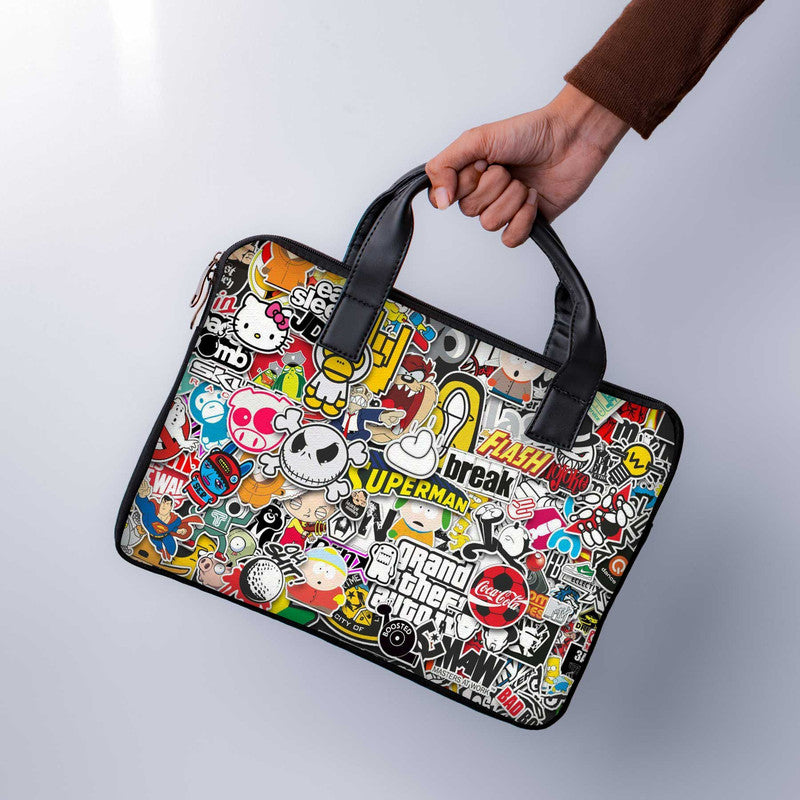 Gta Abstract Laptop Sleeve With Handle - WrapCart