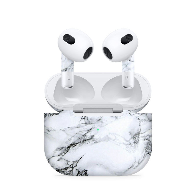 Airpods 4 White Marble Skin Main image