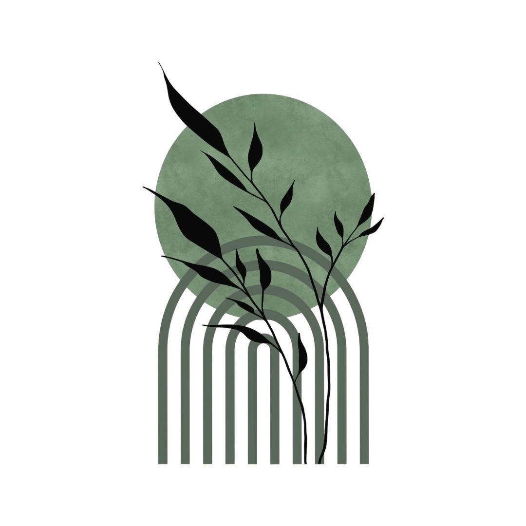 Serene Green Wall Sticker Secondary image