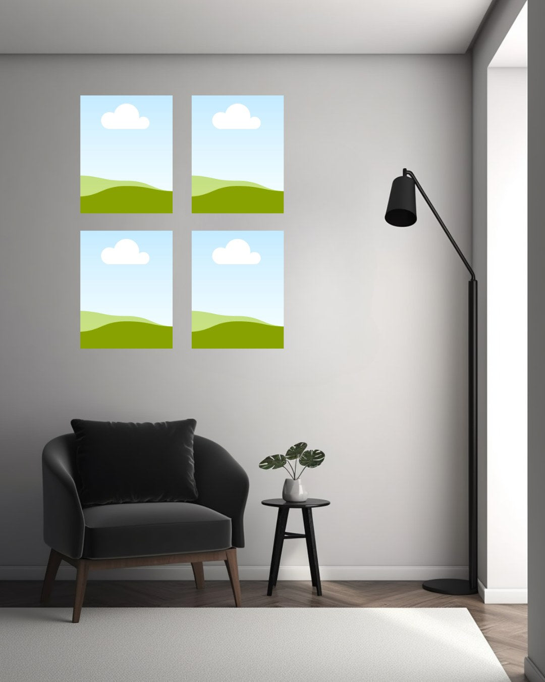 Customized Wall Self Adhesive Poster - Set of 4 Main image