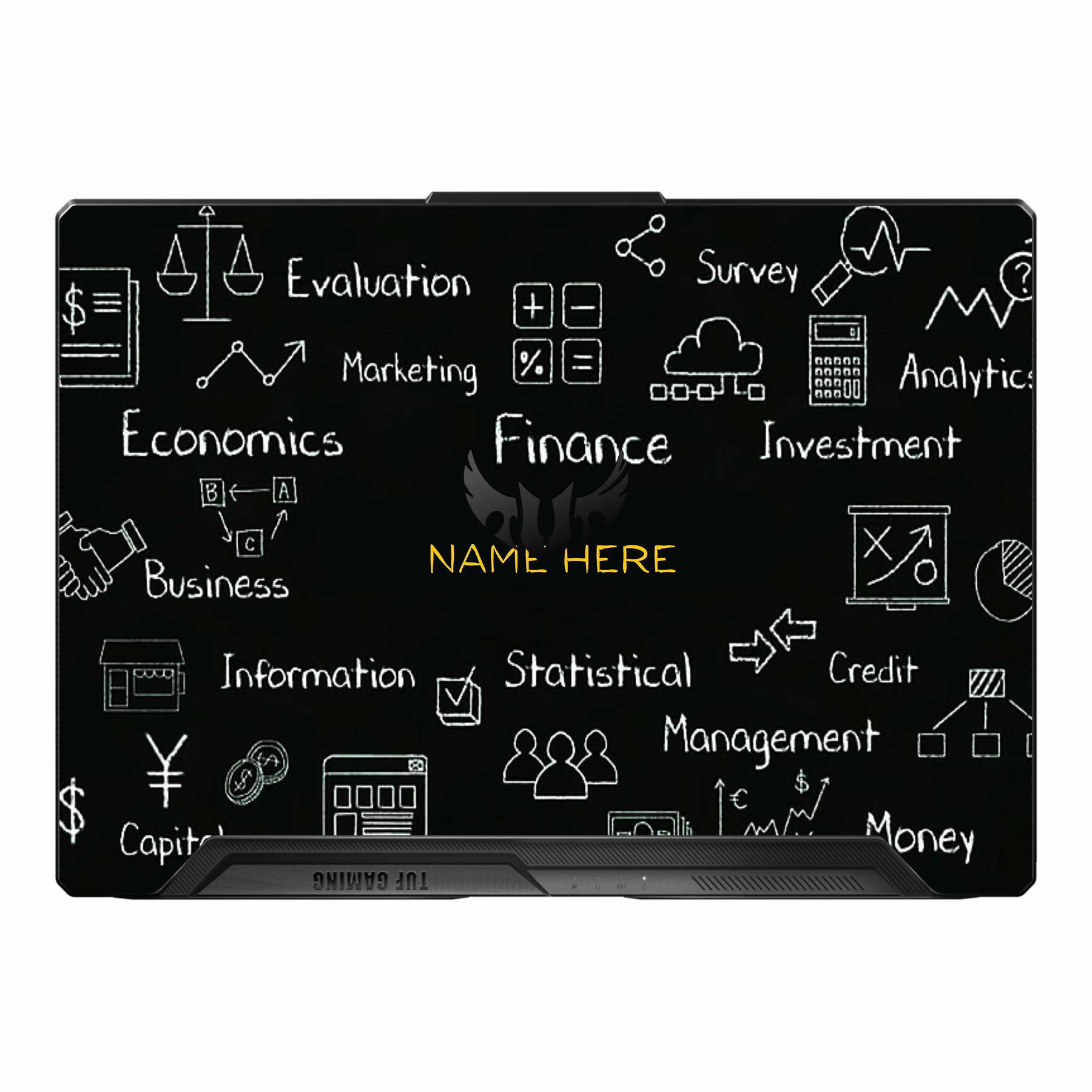 Asus TUF A15 FA506 FA507 FX506 FX507 Laptop Skins & Wraps - WrapCart | Asset Management Custom Name Asus TUF A15 FA506 FA507 FX506 FX507 Laptop Skin Main image