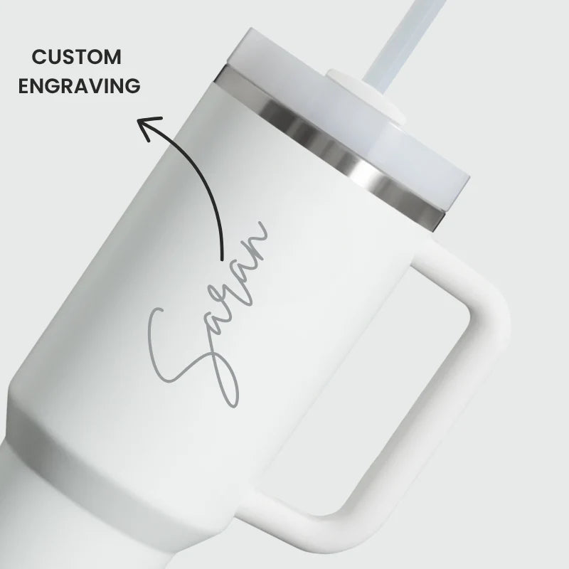 Personalized Coffee Tumbler - Large Insulated Travel Mug 1200 ML