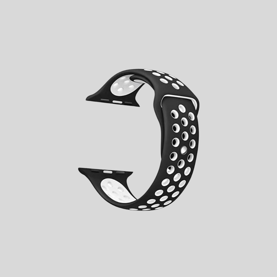 Apple Watch Strap Sports Black-White- 42/44/45/49 MM