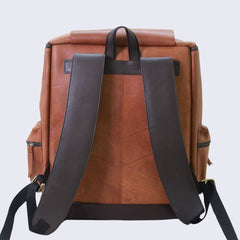 Leather Laptop & Travel Bag - Casual Laptop Backpack with 15.6 Inch Laptop Pocket