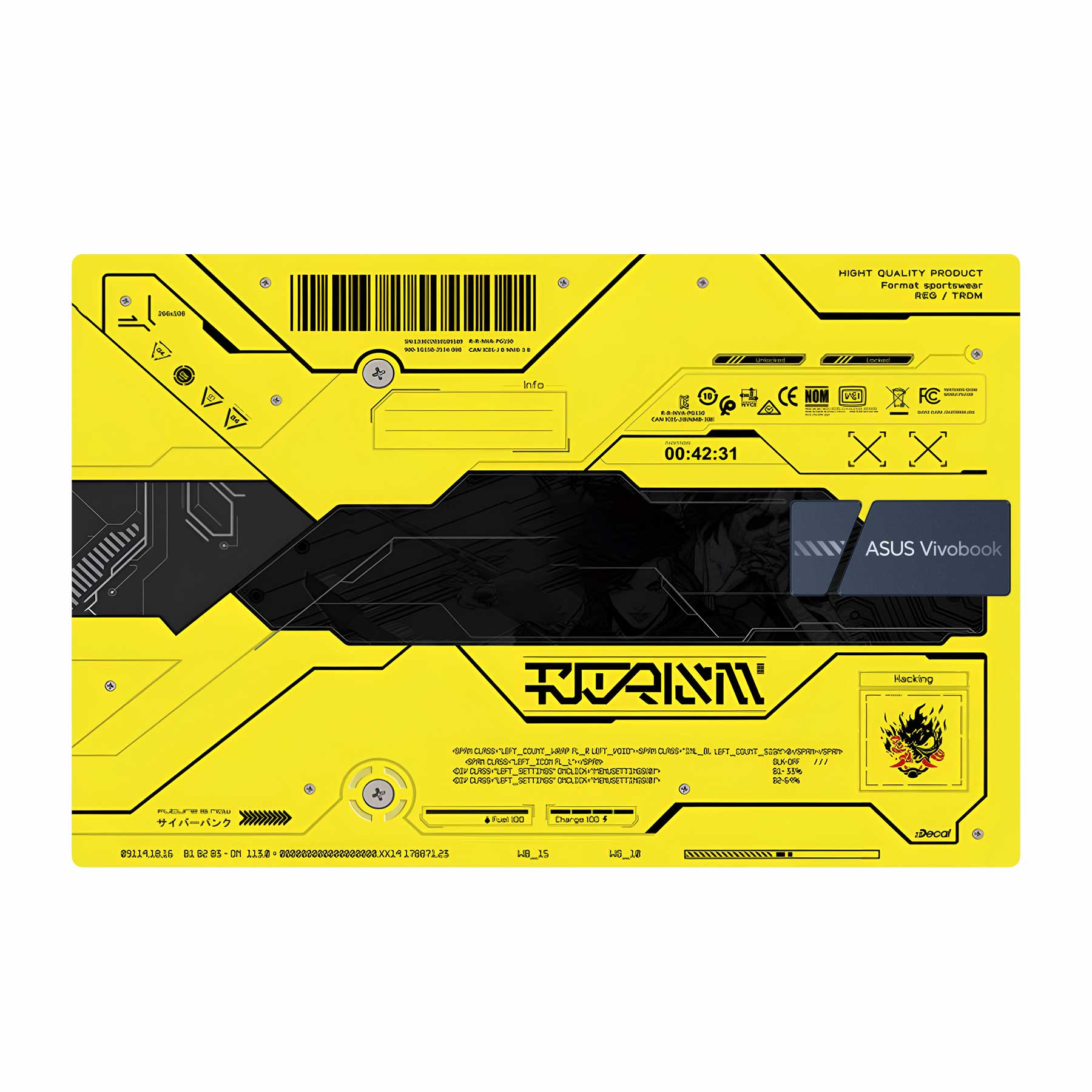 Futuristic Cyber Hood Asus Vivobook Pro M3500QC (2021) Laptop Skin Main image