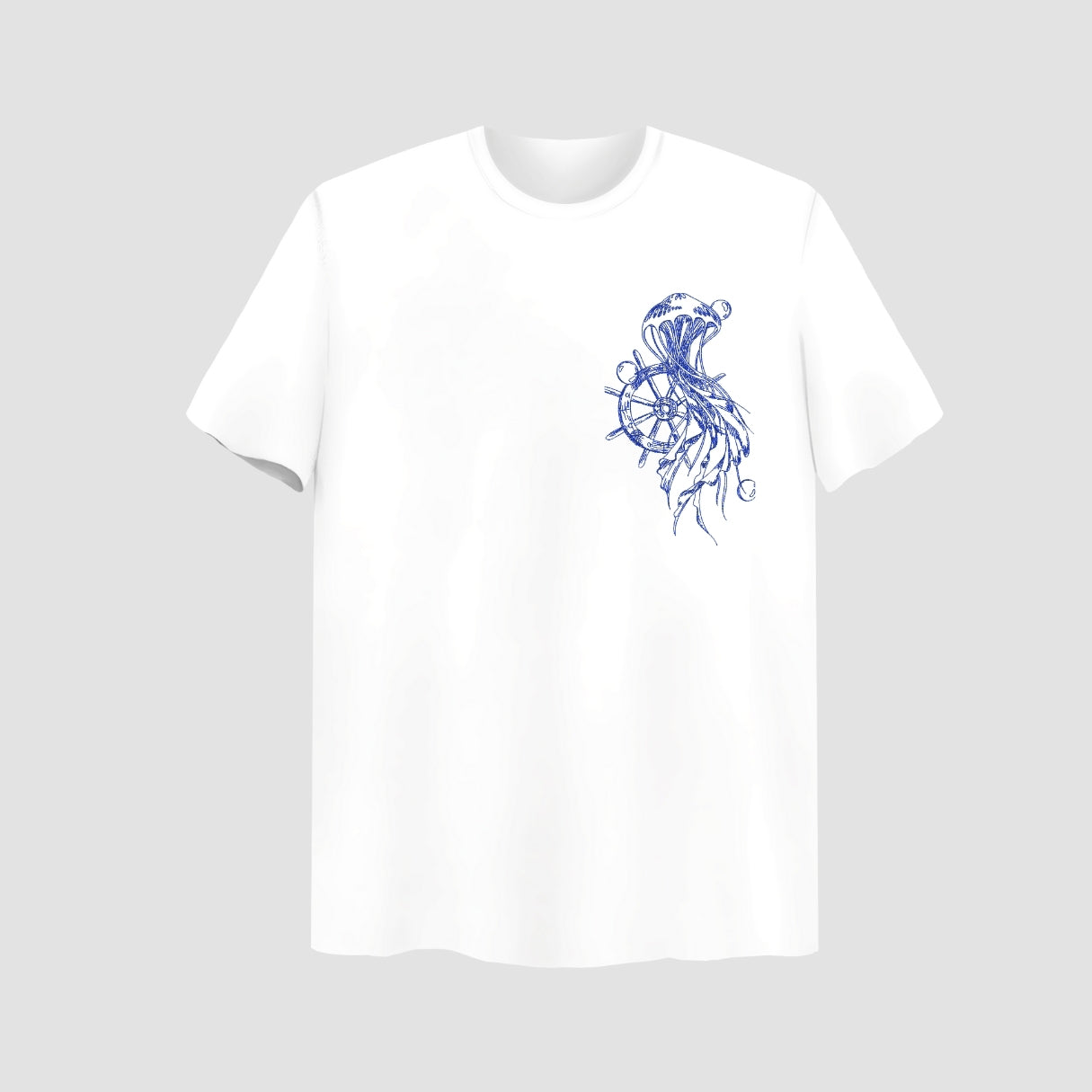Sailor Embroidered White Oversize T Shirt Main image