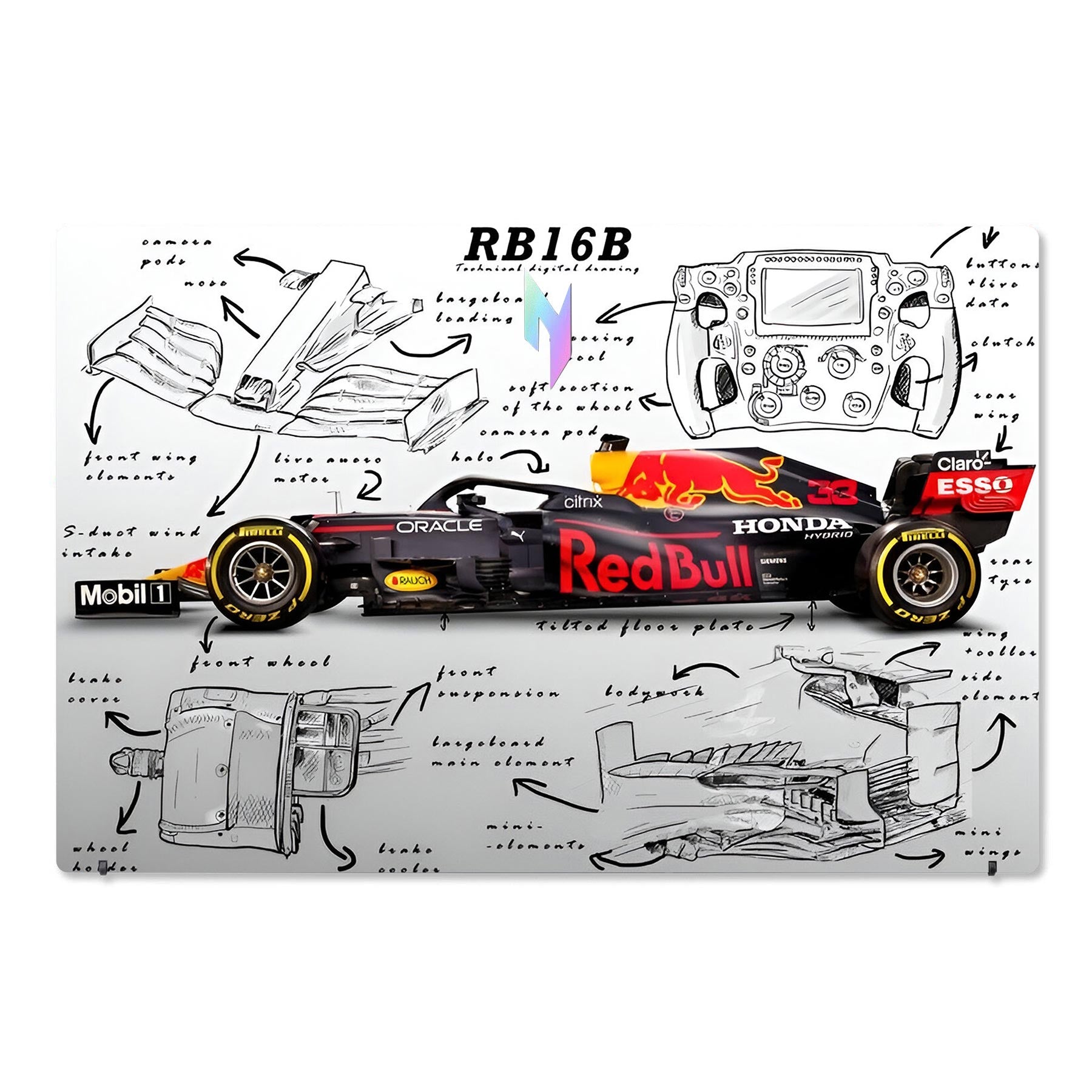 Max First Numbered Redbull Car Acer Nitro V ANV15 Laptop Skin Main image