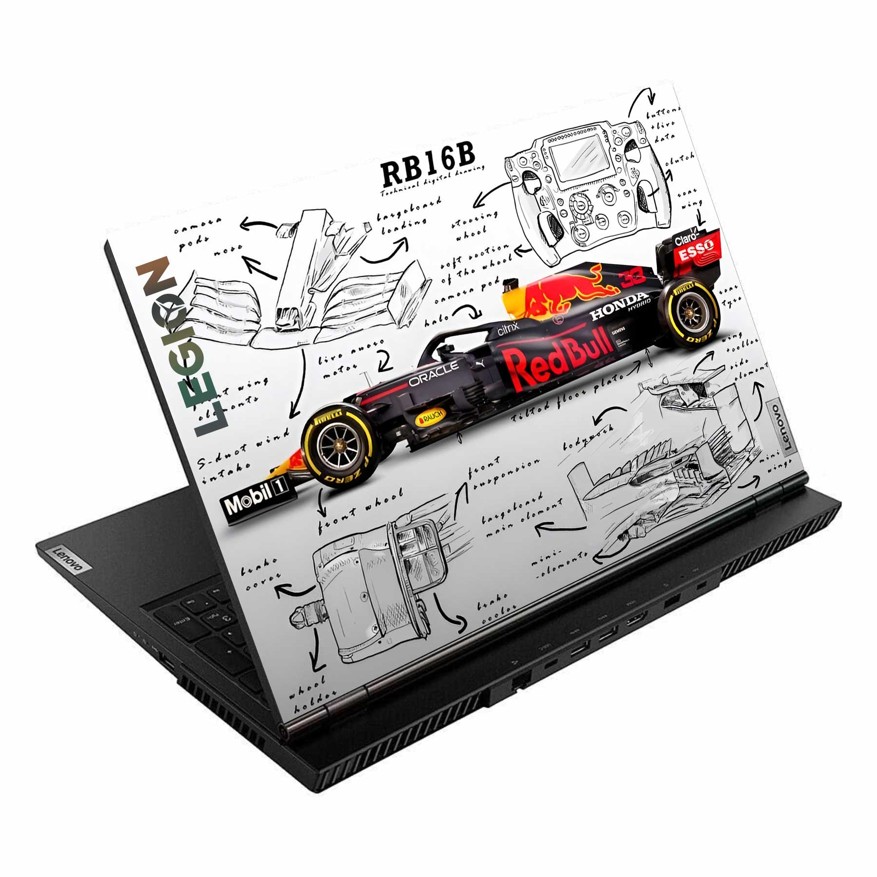 Max First Numbered Redbull Car Lenovo 15IRH8 15APH8 Laptop Skin