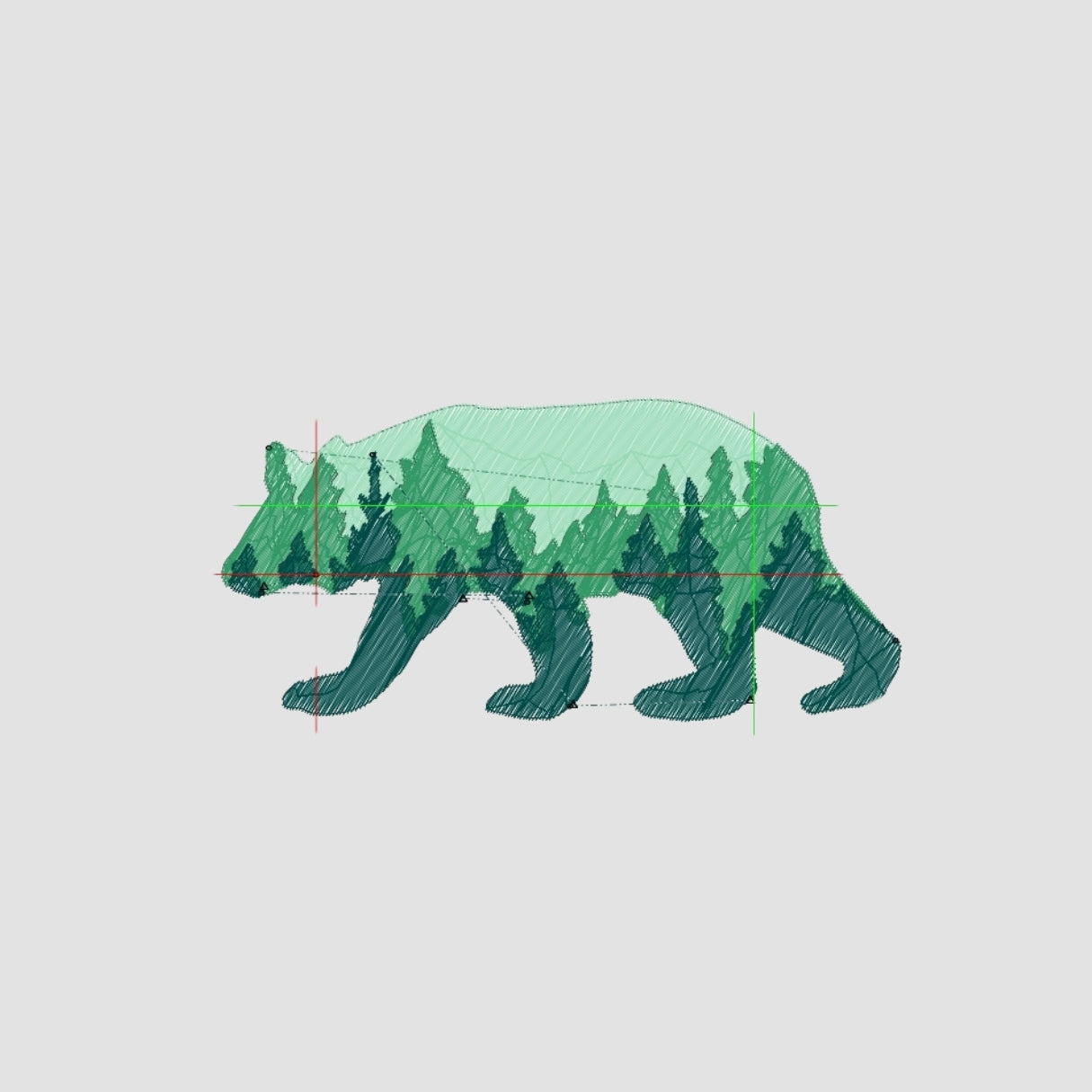 Bear Embroidered White Oversize T-Shirt Secondary image