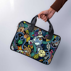 The Space Abstract Laptop Sleeve With Handle - WrapCart