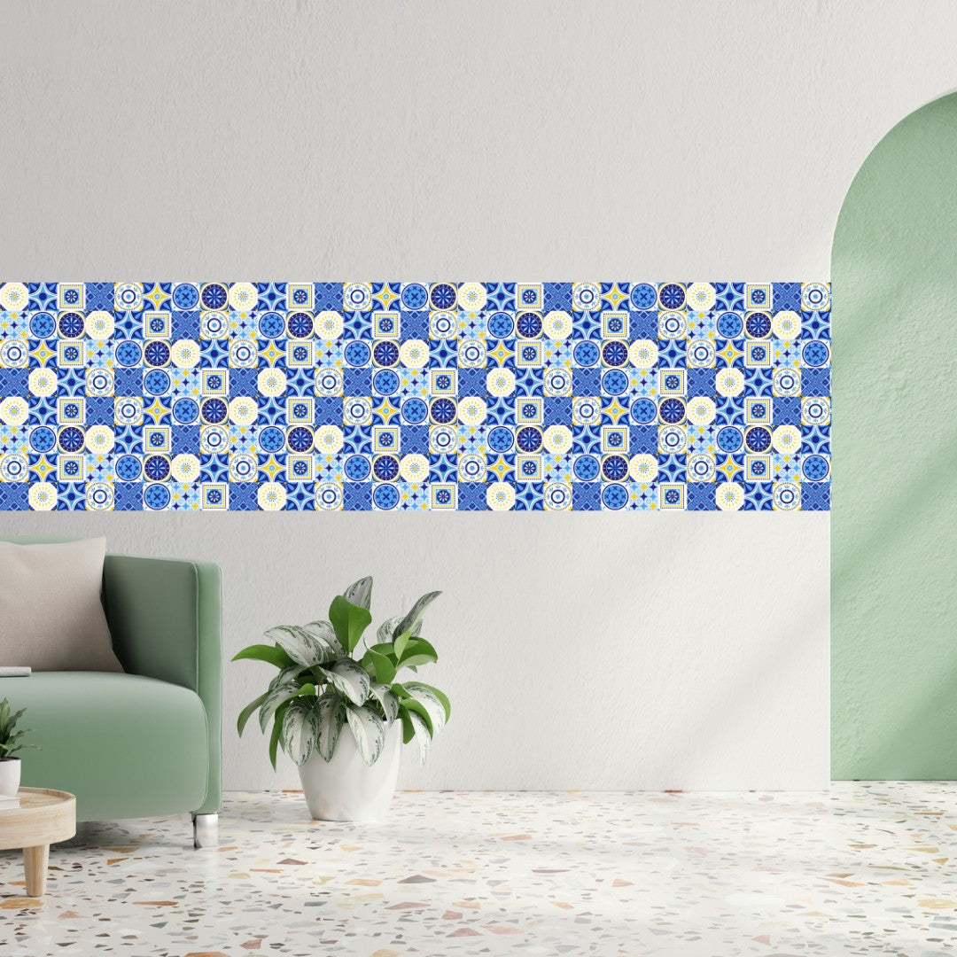 Blue Tiles Wall Sticker