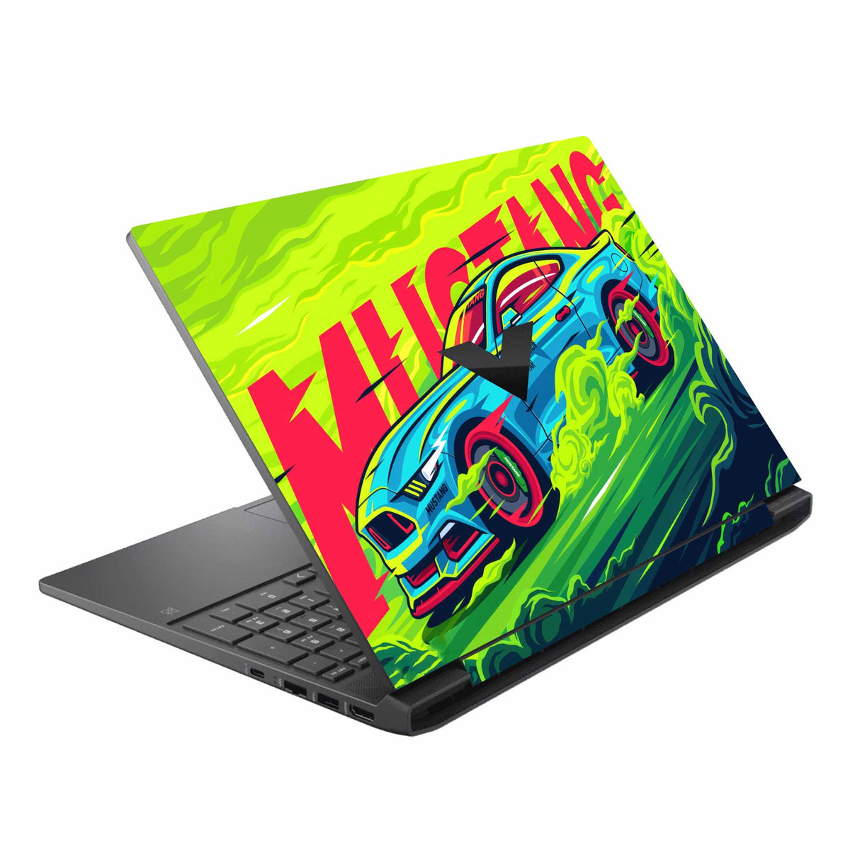 Green Mustang HP Victus 15 FD Series & FC Series Laptop Skins