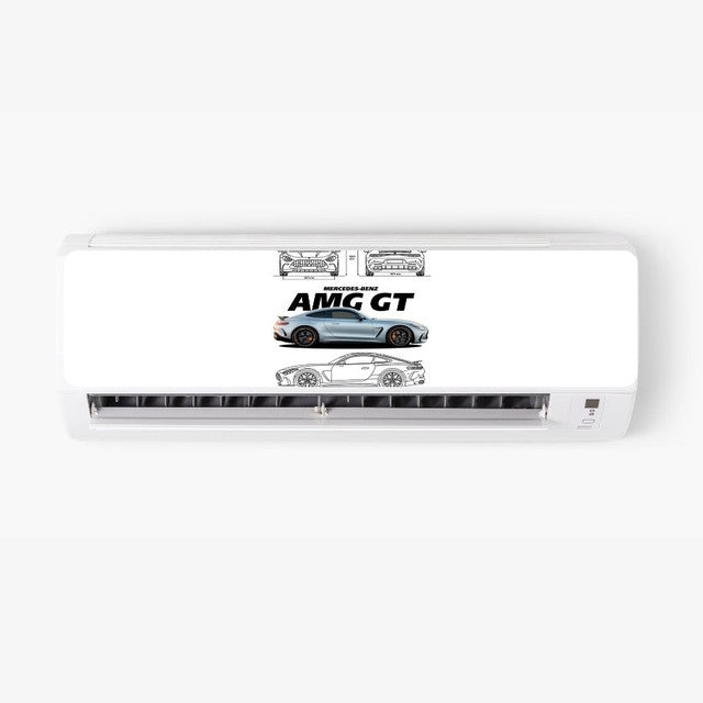 Amg GT White AC Sticker - Split AC Decal | Air Conditioner Skin Sticker Main image