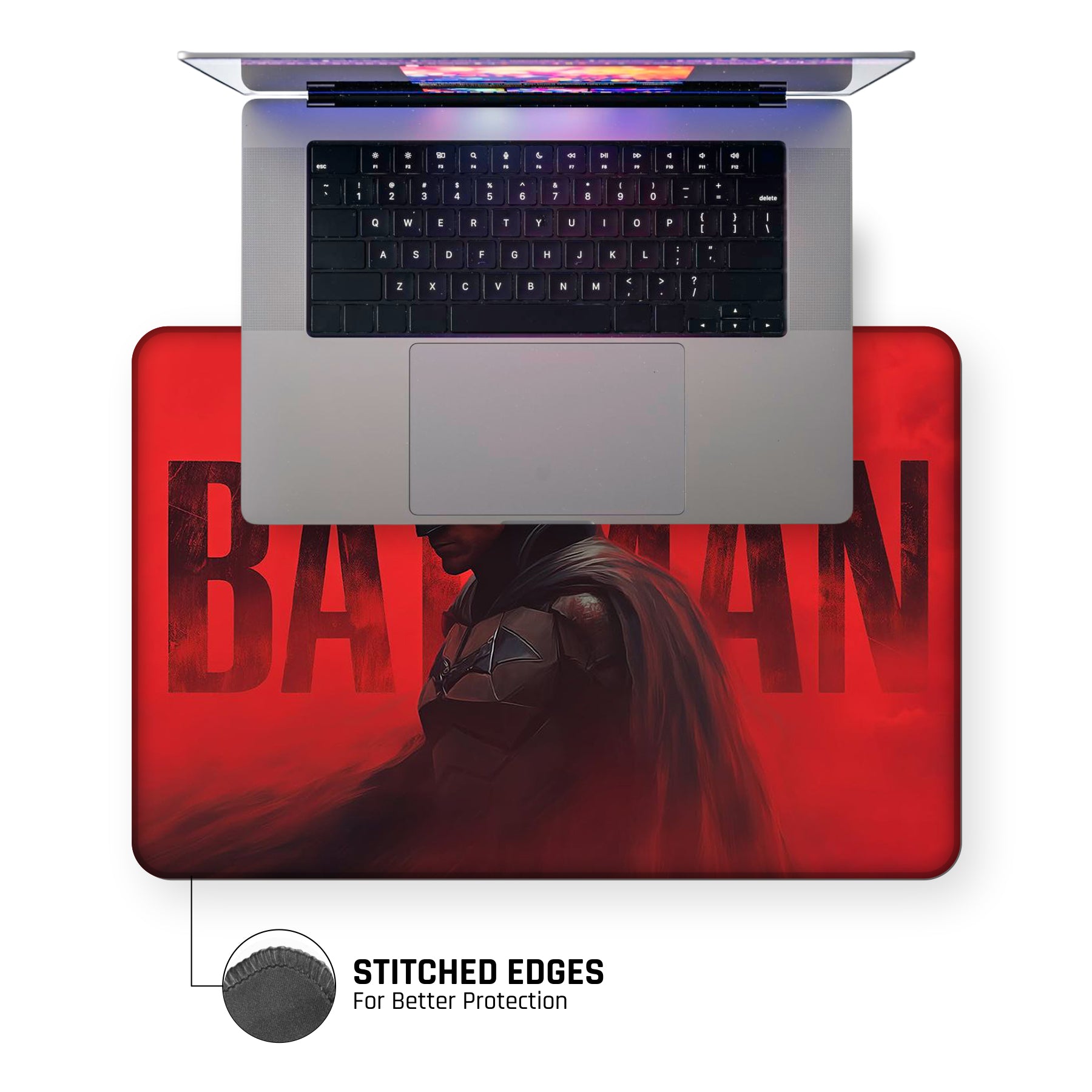 Bat Black Large Mouse Pad