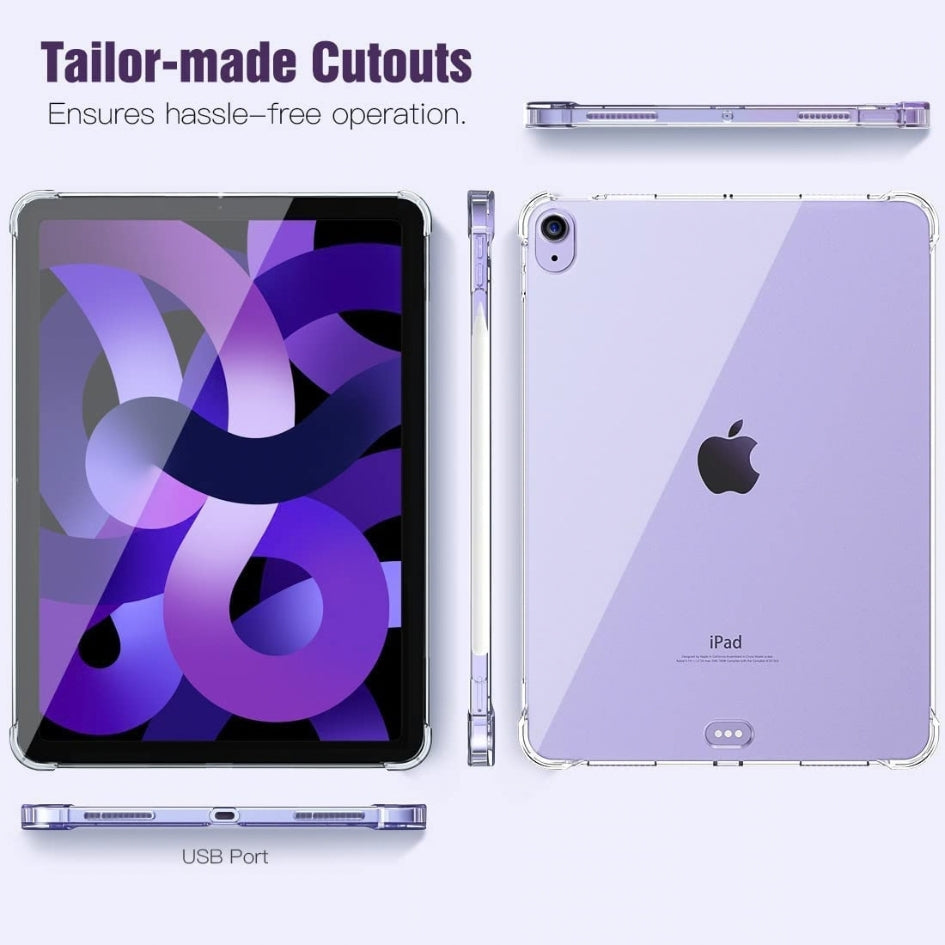 Silicon Case for iPad Pro & Air - TPU Soft  & Slim Clear Shell