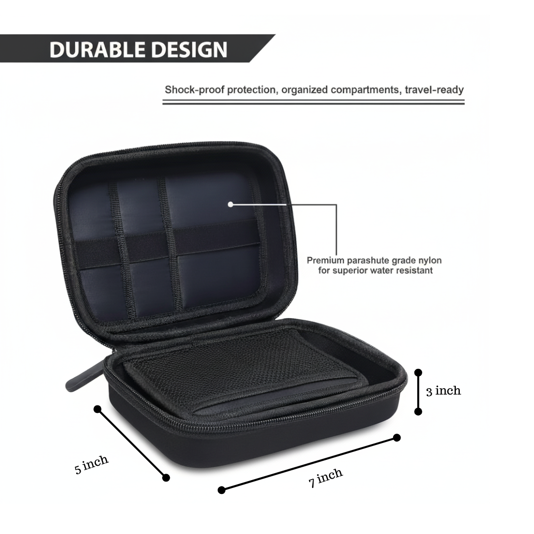 Portable Tech Organizer for Electronic Accessories, Travel Gadgets & More