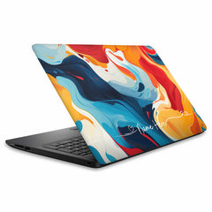 Fluid Waves Custom Name Laptop Skin