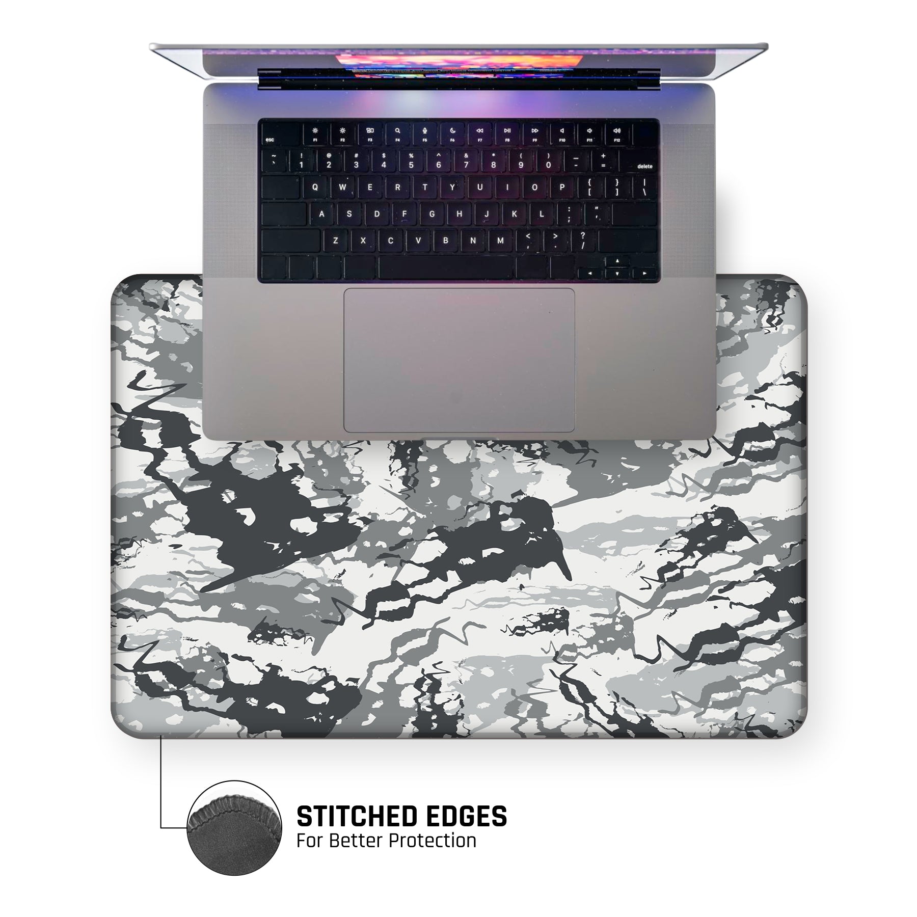 Snowy Camo Large Mouse Pad