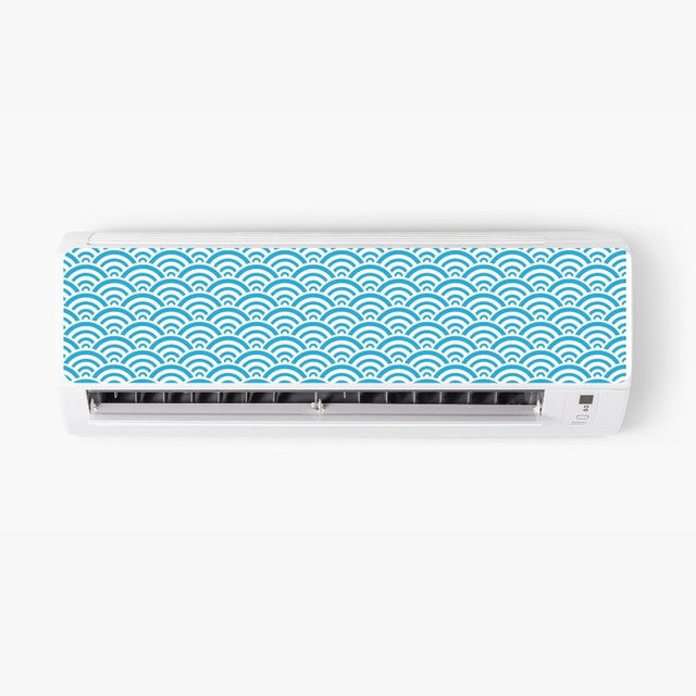 Blue Pattern AC Sticker - Split AC Decal | Air Conditioner Skin Sticker Main image