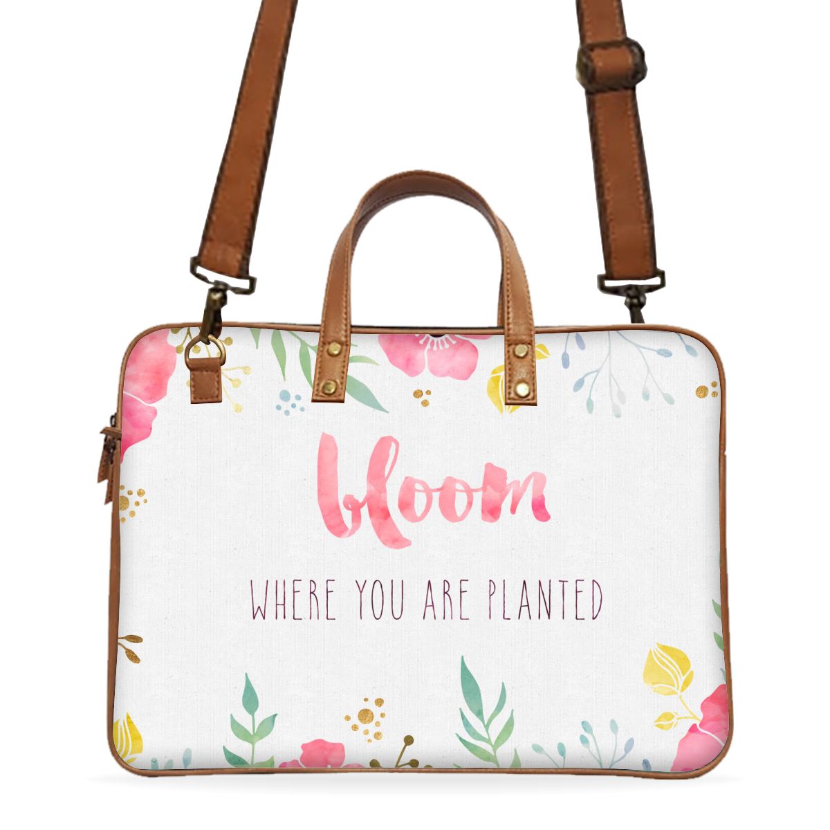 Bloom Where You Are Planted Deluxe Laptop Bag Main image