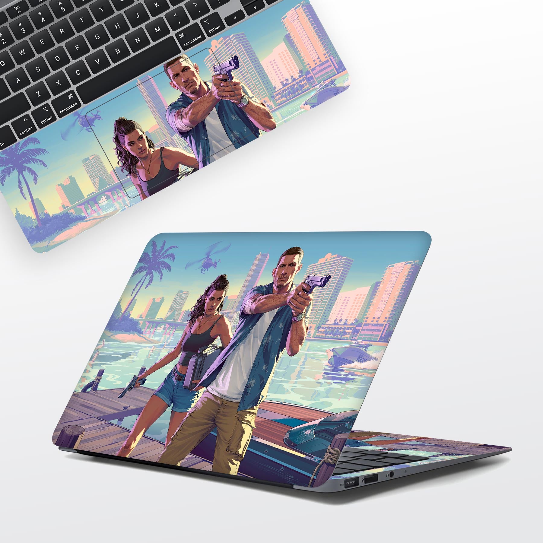 GTA 6 Inspired Laptop Skins | WrapCart Full Body LOQ Laptop Skin Stickers Best Laptop Skins in India - WrapCart