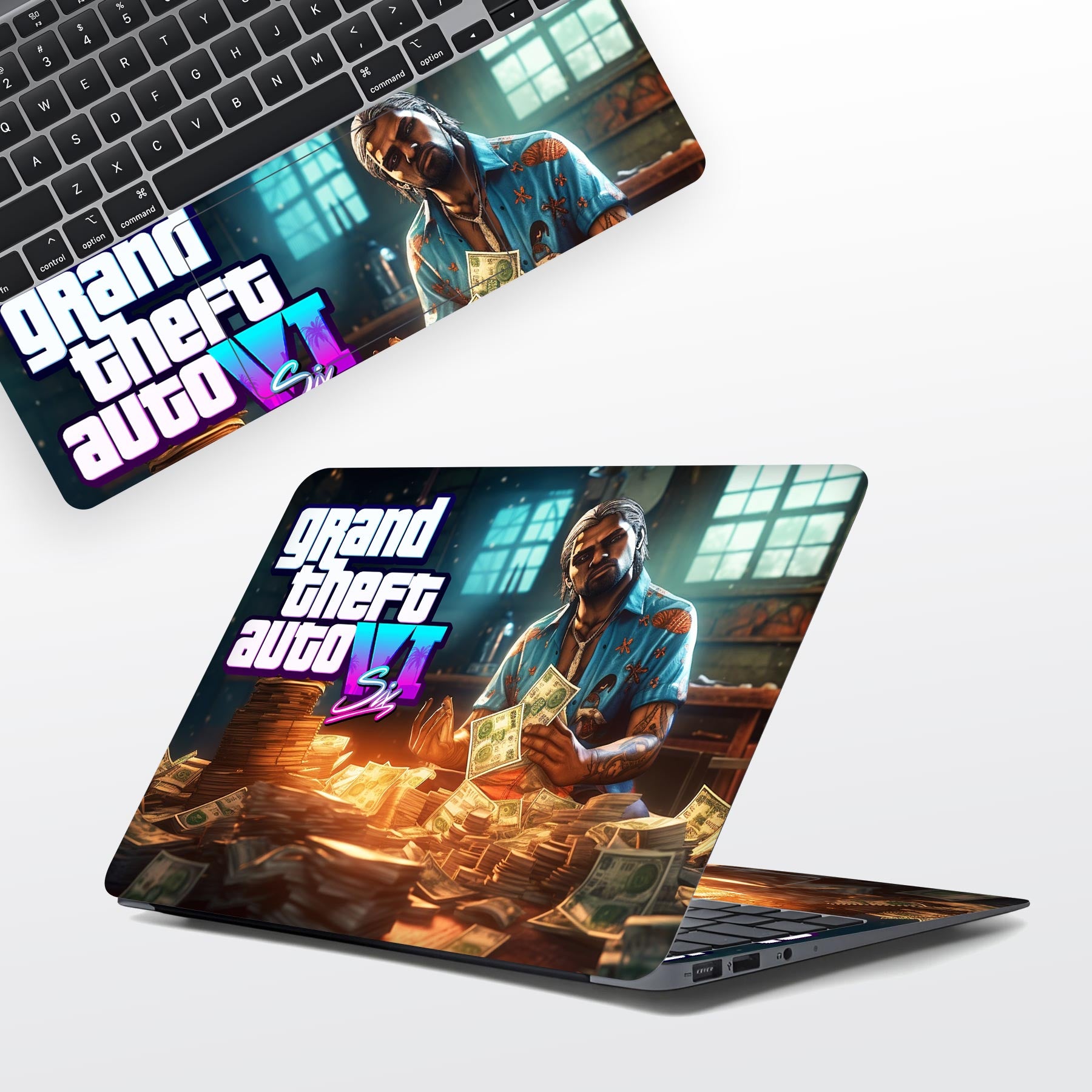 GTA 6 Inspired Laptop Skins | WrapCart Full Body LOQ Laptop Skin Stickers Best Laptop Skins in India - WrapCart