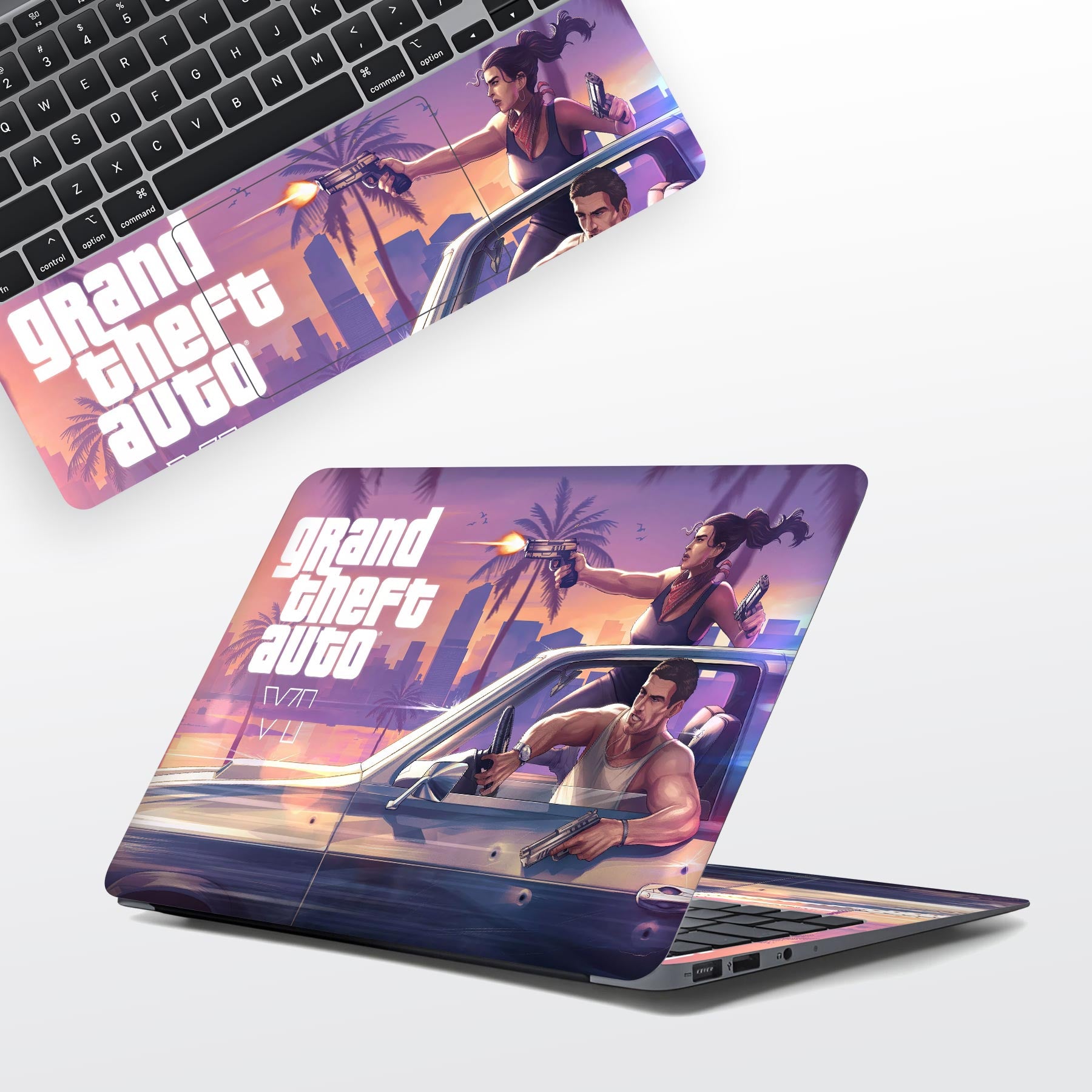 GTA 6 Inspired Laptop Skins | WrapCart Full Body LOQ Laptop Skin Stickers Best Laptop Skins in India - WrapCart Main image