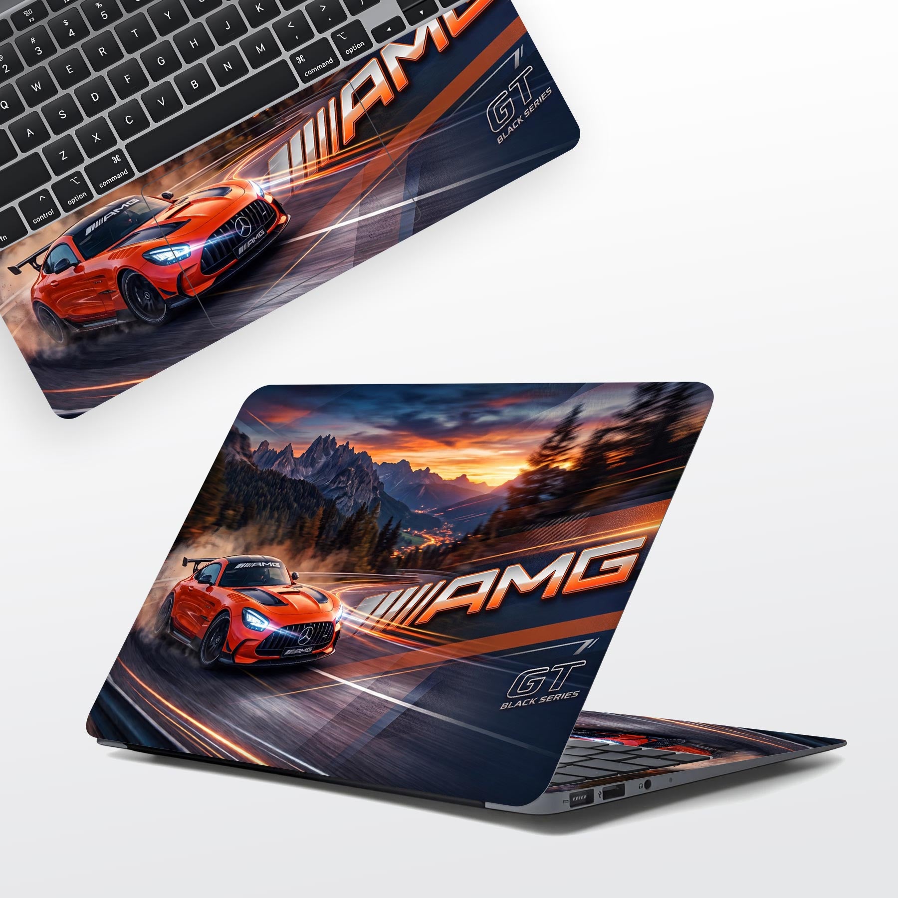 Orange Fury Laptop Skin Main image