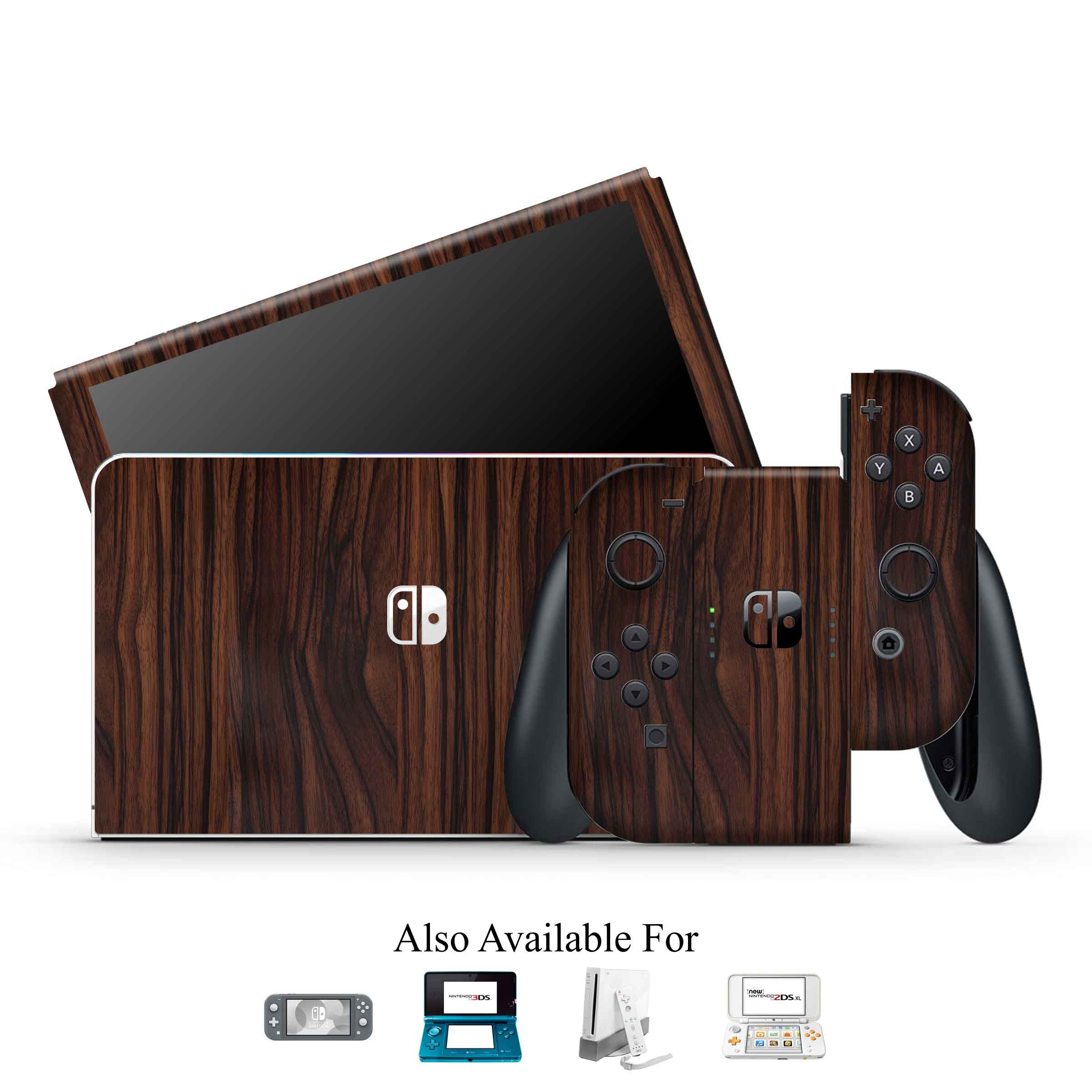 Mahogany Wood Nintendo Skin Main image