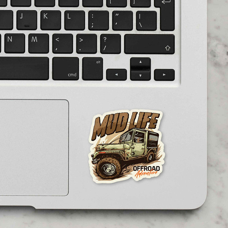 Mud Life Laptop Sticker Main image