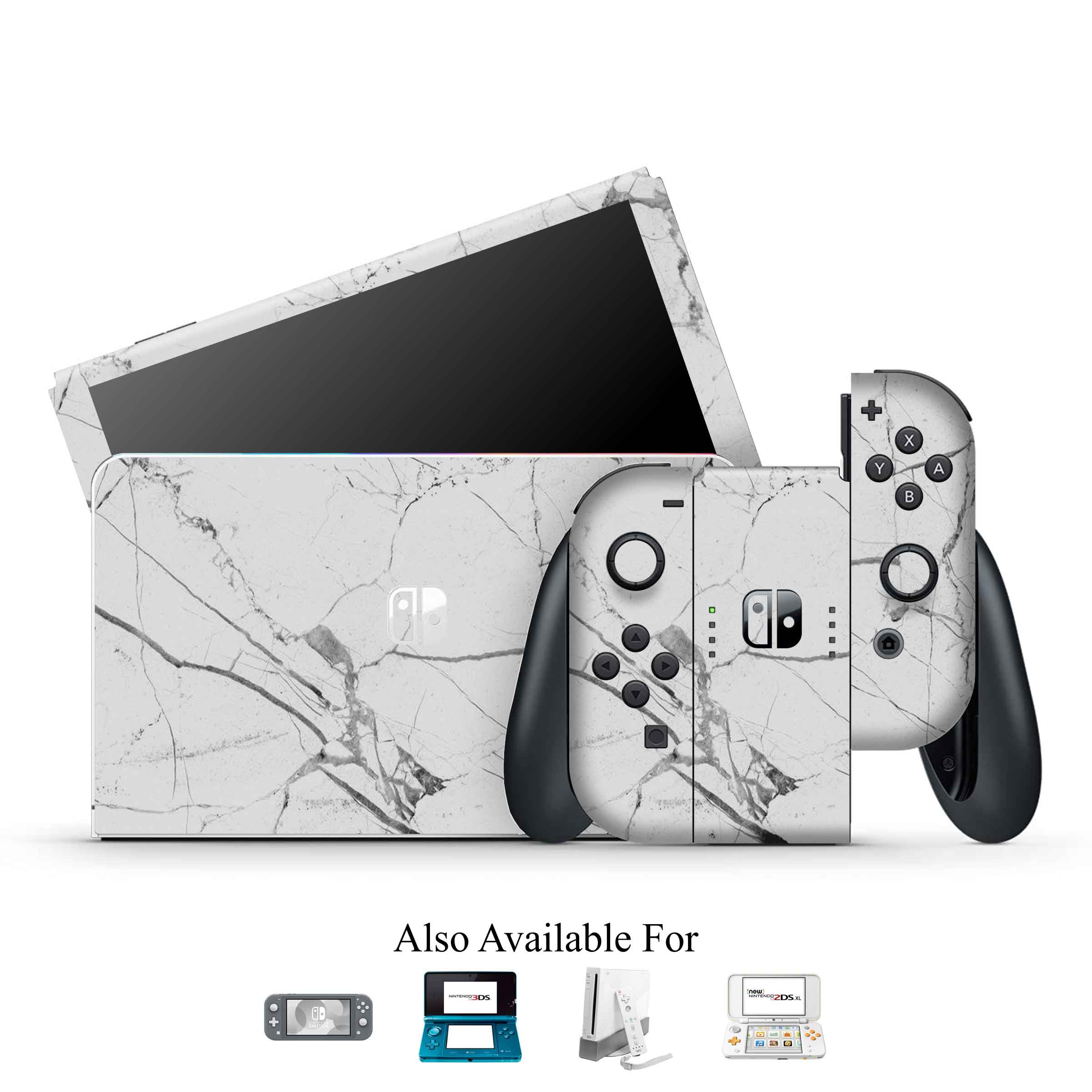 White Marble Nintendo Skin Main image
