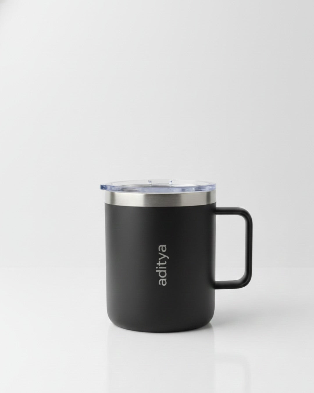 Personalized Black Travel Coffee Mug Secondary image