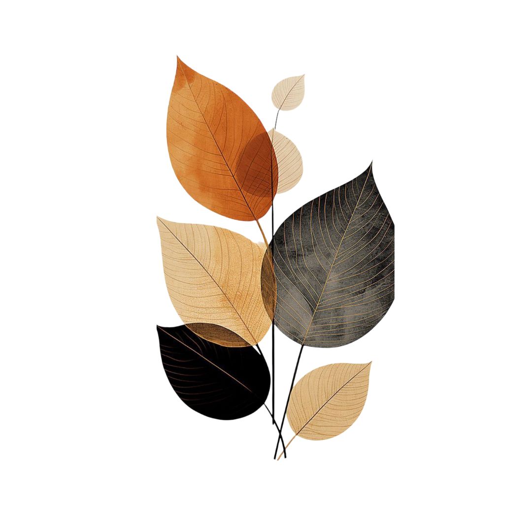 Aesthetic Leaves Wall Sticker Secondary image