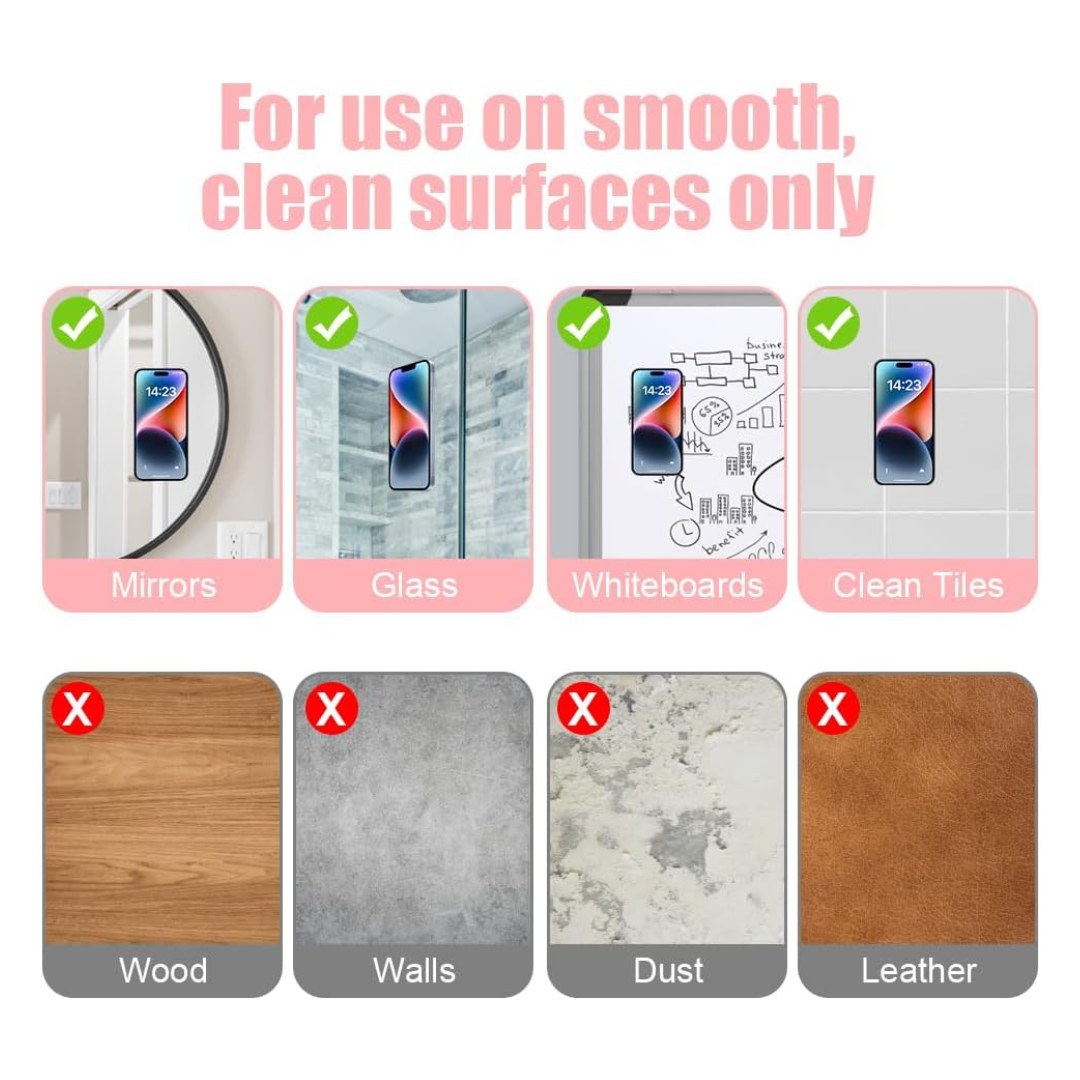 Phone Suction Pad, Non Slip Suction Cup - Phone Mount with Stand