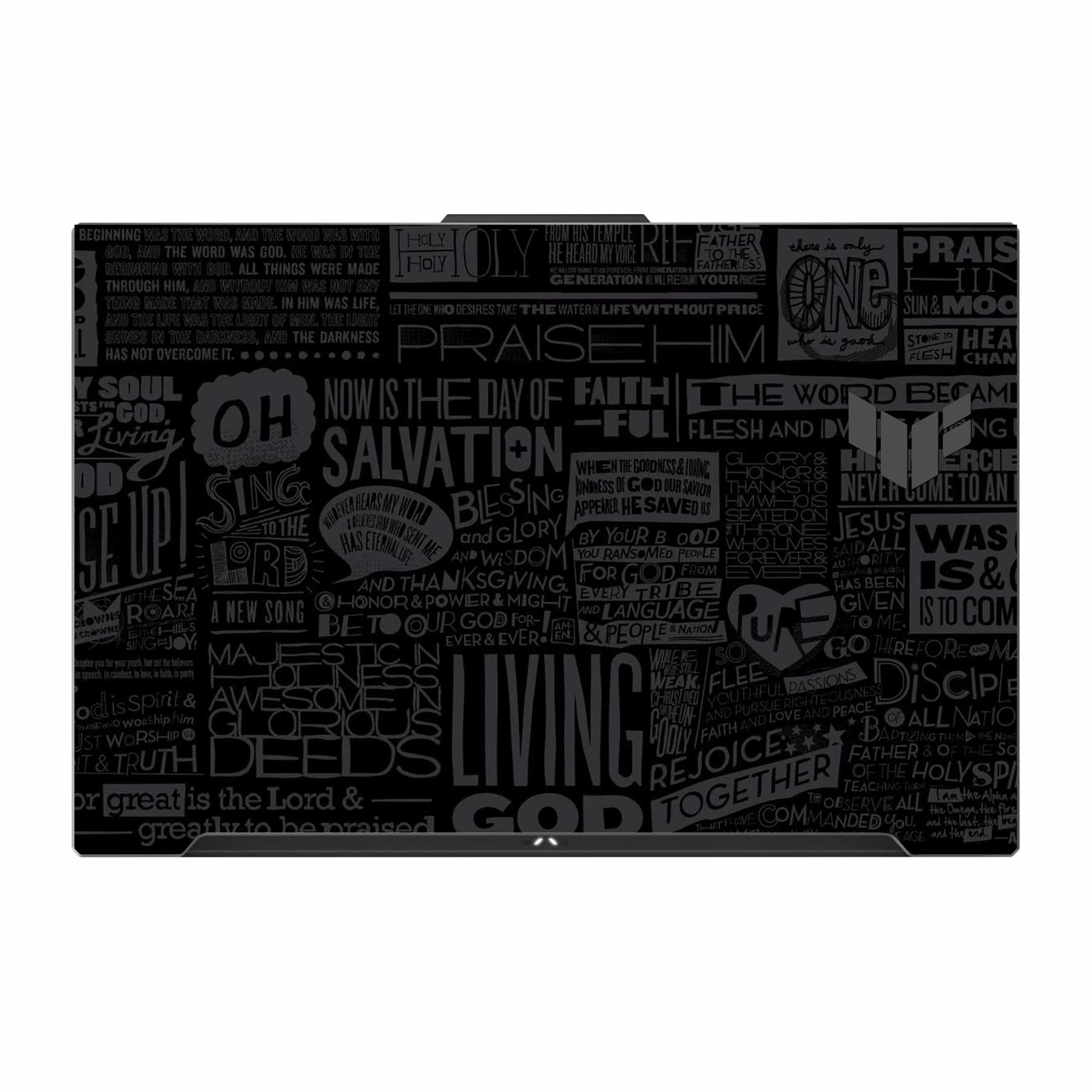 Black Glory Asus TUF Gaming F17 FX707Z Laptop Skin Main image