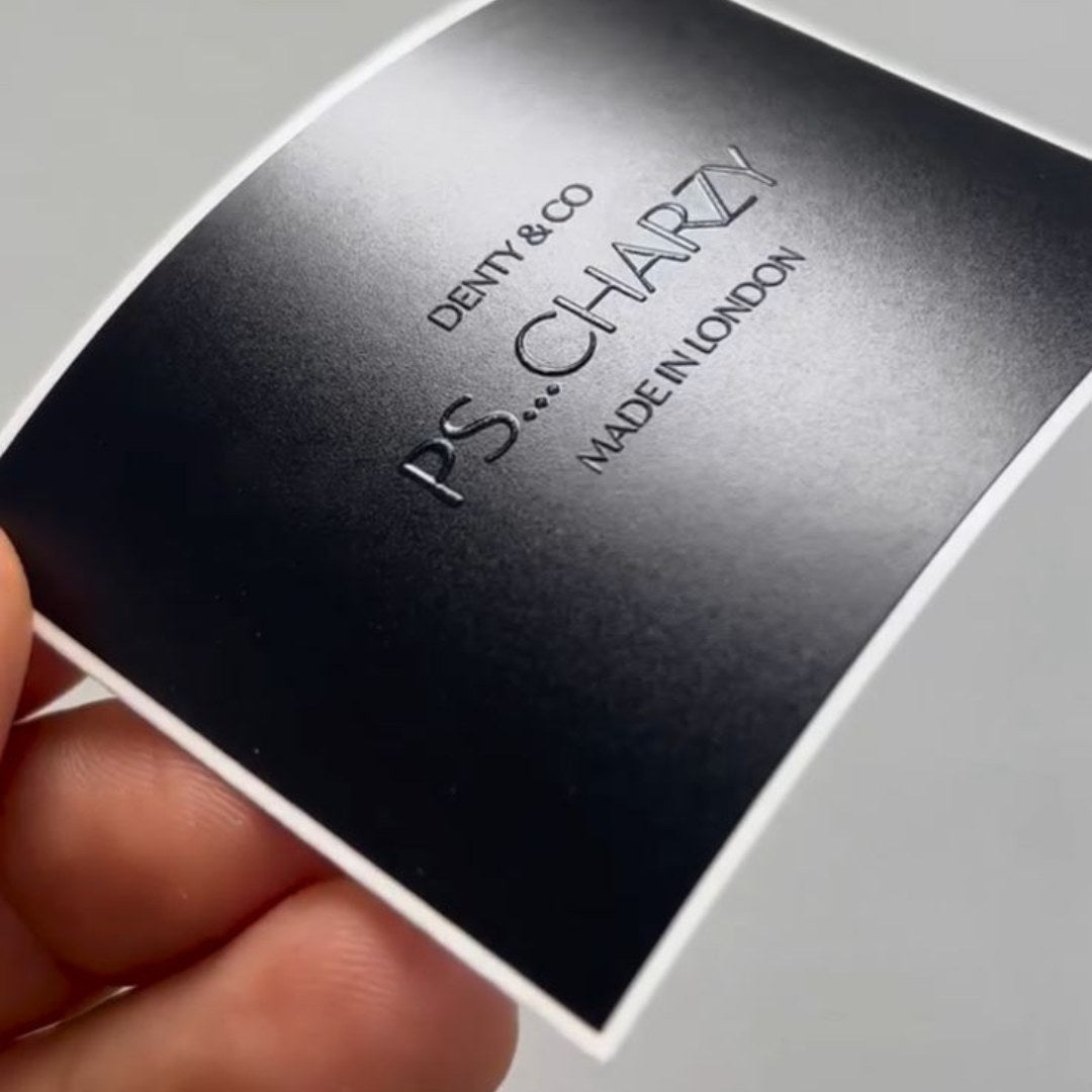 Black Emboss Branding Stickers Main image