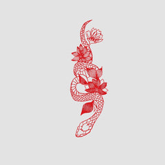 Snake Embroidered Oversize T Shirt