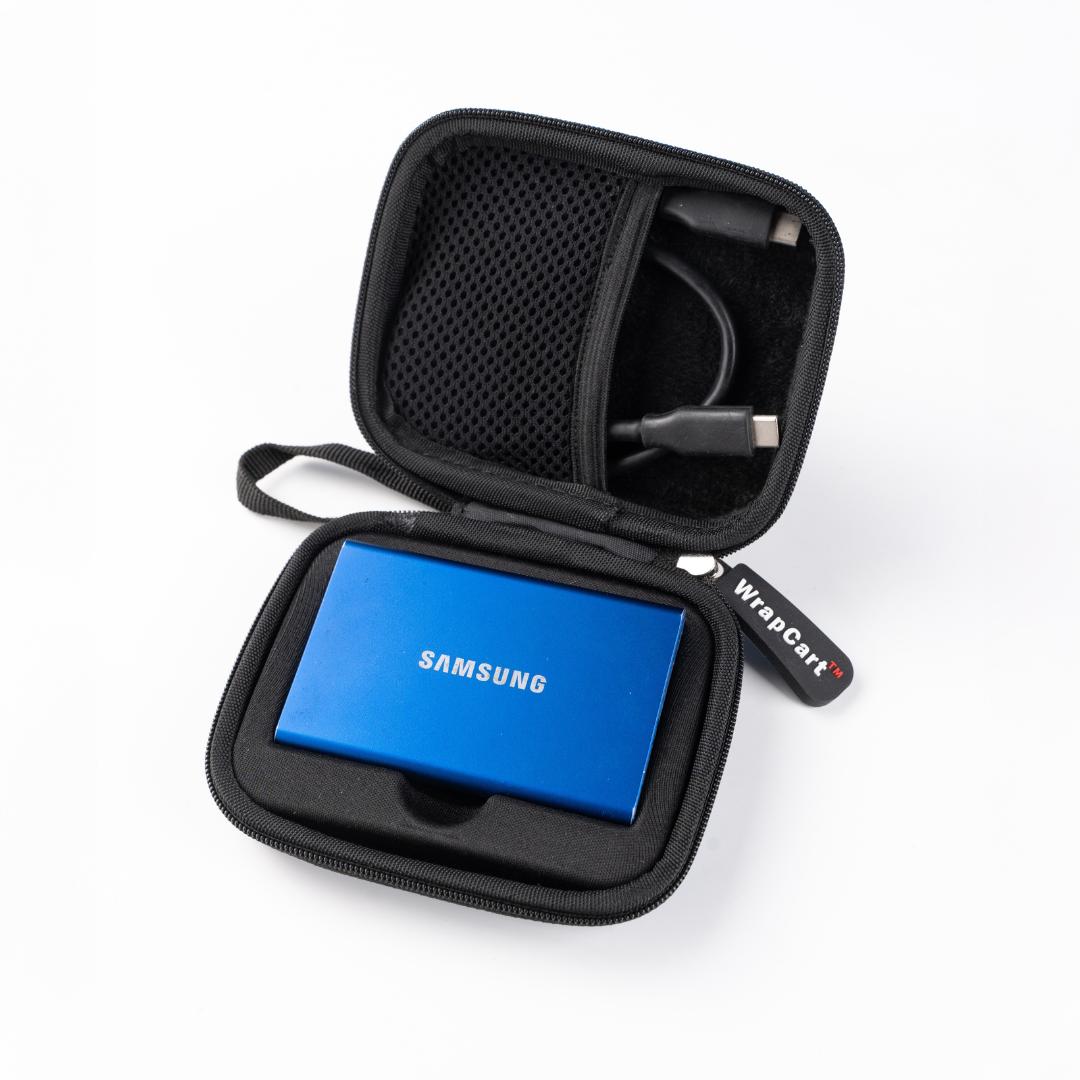 Samsung T7 and T7 Touch SSD Organizer Blue Hard EVA Case
