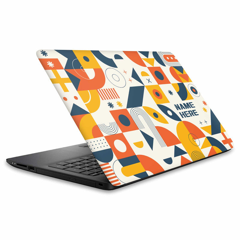 Abstract Column Custom Name Laptop Skin Main image