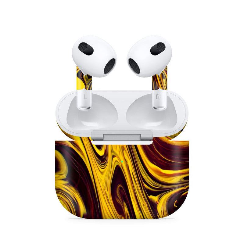 Airpods 4 Yellow Mercury Skin Main image