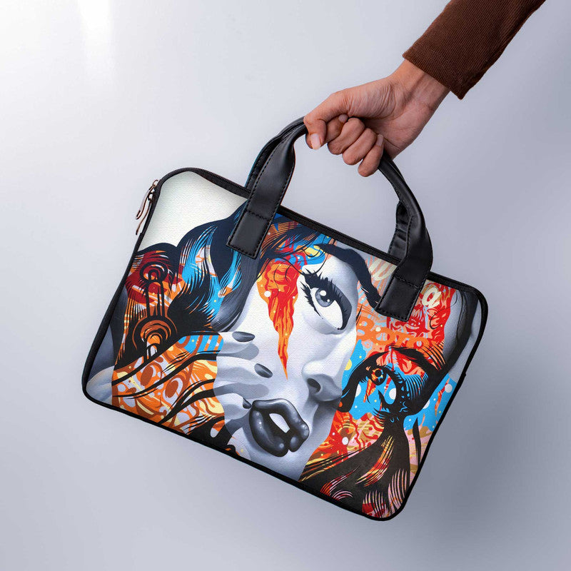 Colorful Women Laptop Sleeve With Handle - WrapCart Main image