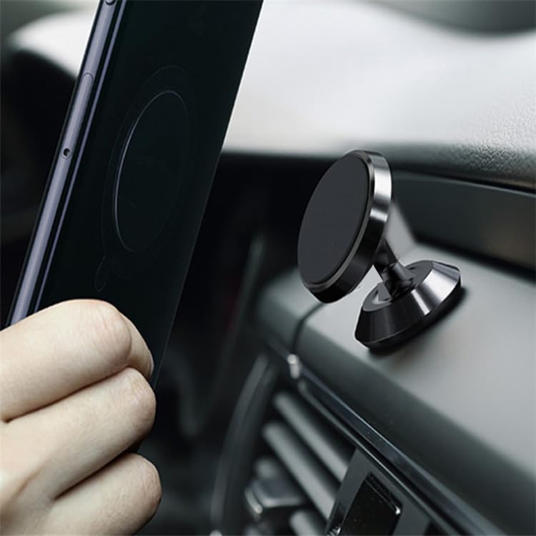 Rotation-Enabled Magnetic Mobile Phone Holder for Car Dashboard