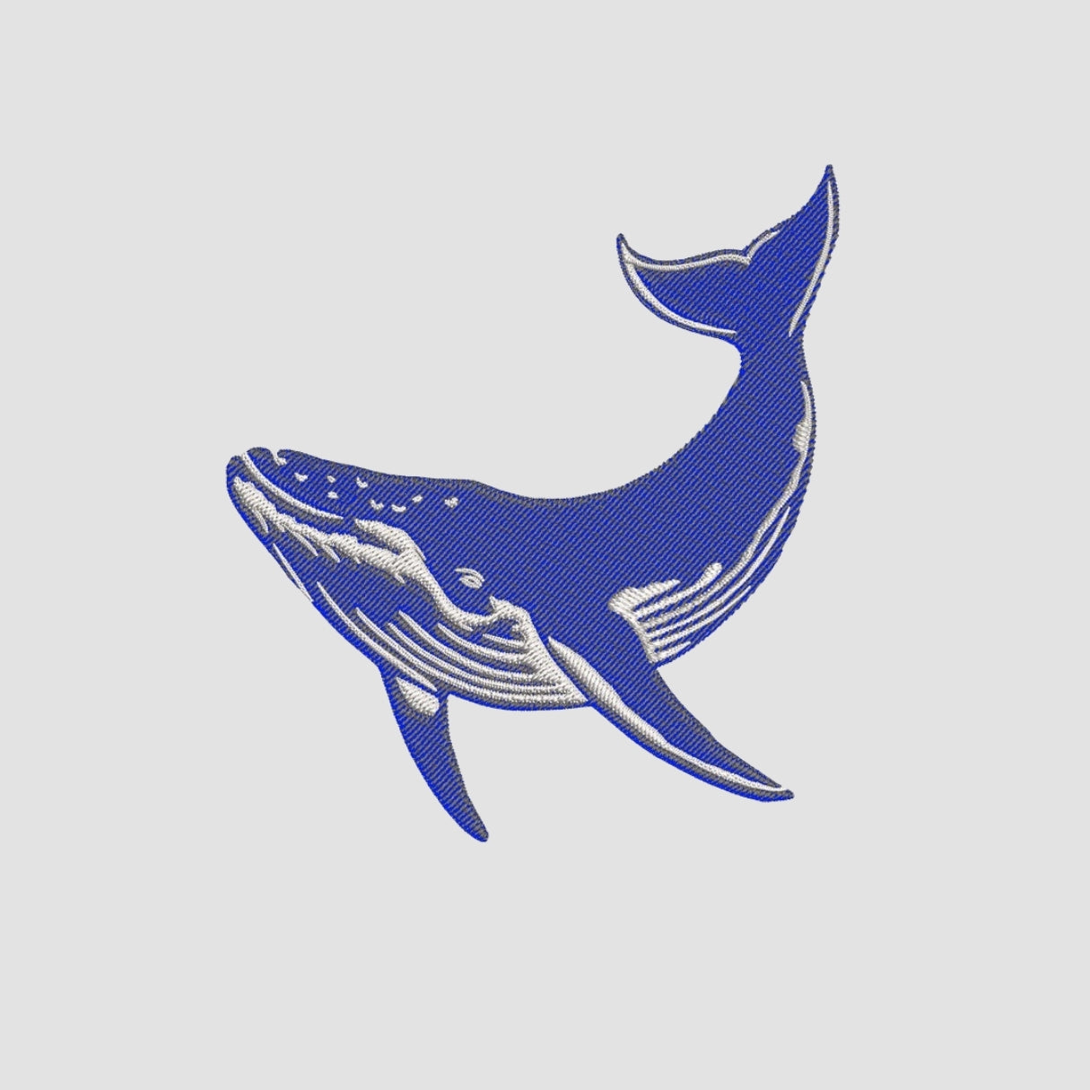 Whale Embroidered White Oversize T-Shirt Secondary image