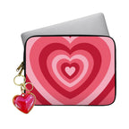 Hearts Laptop Sleeve With Charm
